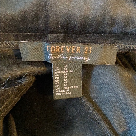 Black Velvet Wide-leg Striped Pants - Picture 5 of 6